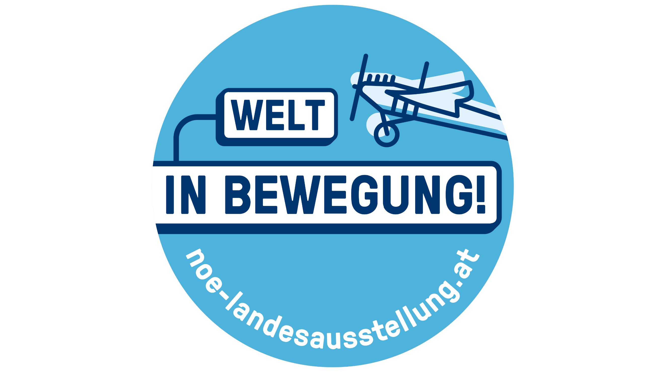 Logo: "Welt in Bewegung"